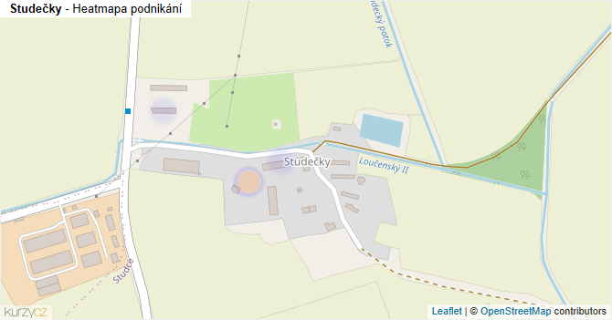 Studečky - mapa podnikání
