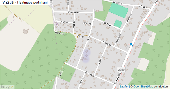 V Zátiší - mapa podnikání