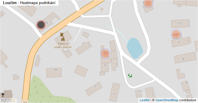 Loučim - mapa podnikání