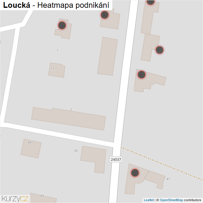 Mapa Loucká - Firmy v obci.