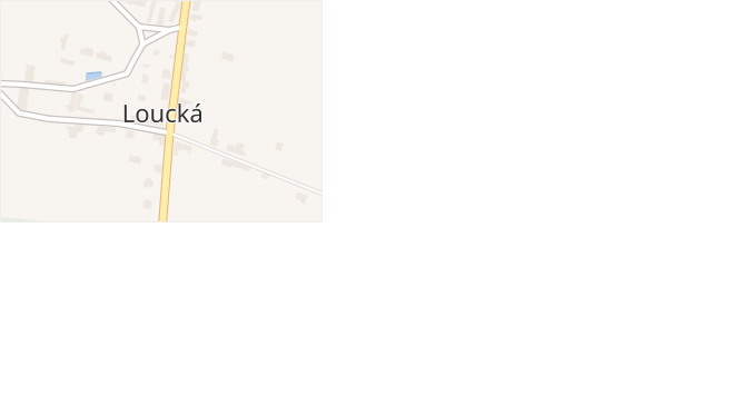 Loucká v obci Loucká - mapa části obce