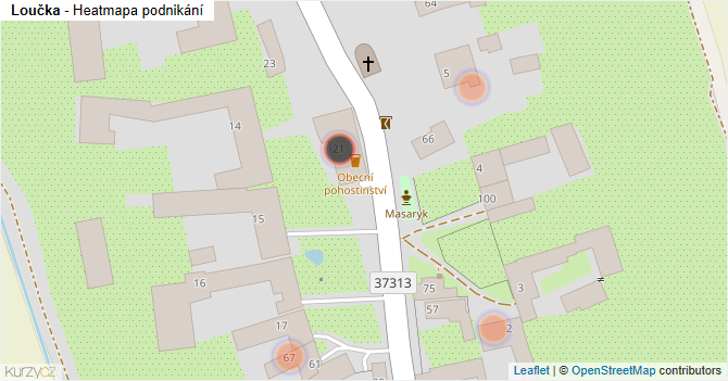 Loučka - mapa podnikání
