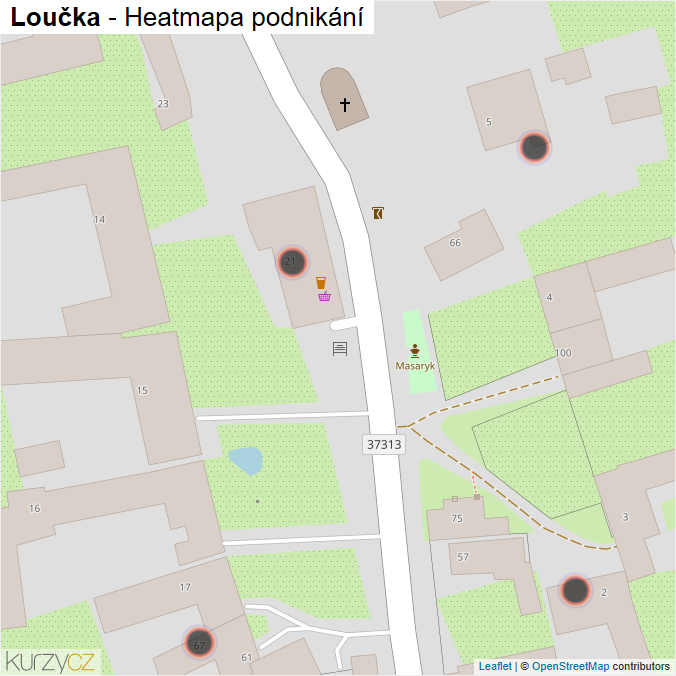 Mapa Loučka - Firmy v obci.