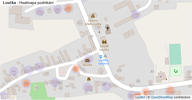 Loučka - mapa podnikání
