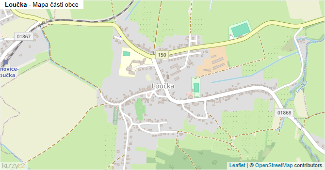 Loučka - mapa části obce