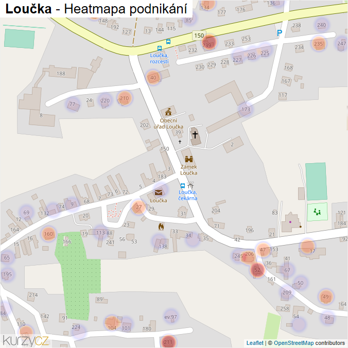 Mapa Loučka - Firmy v části obce.