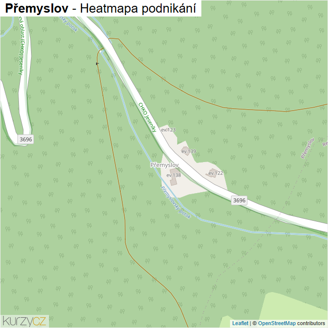 Mapa Přemyslov - Firmy v části obce.