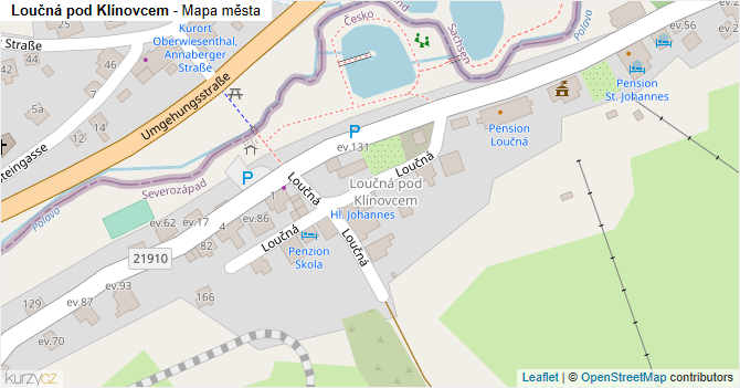 Loučná pod Klínovcem - mapa města