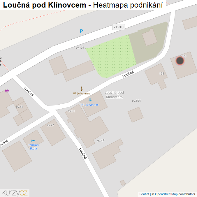 Mapa Loučná pod Klínovcem - Firmy v obci.
