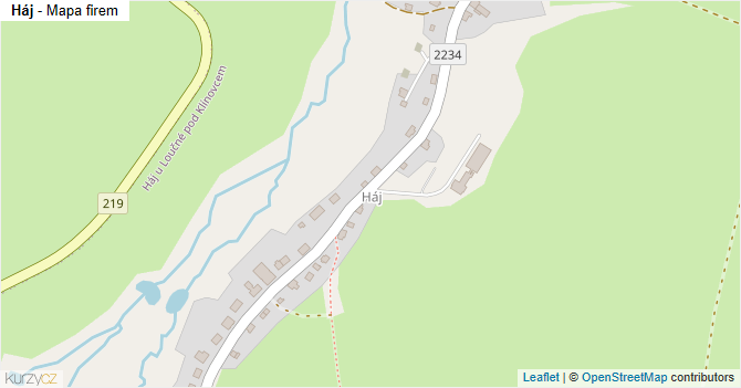 Háj - mapa firem