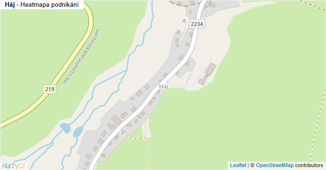 Háj - mapa podnikání