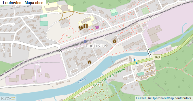 Loučovice - mapa obce