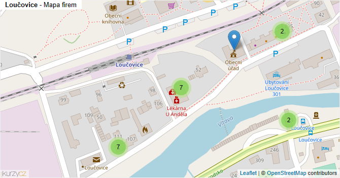 Loučovice - mapa firem