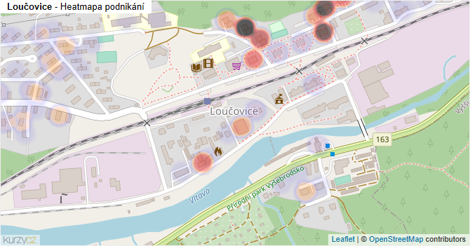 Loučovice - mapa podnikání