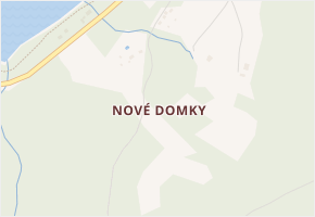 Nové Domky v obci Loučovice - mapa části obce