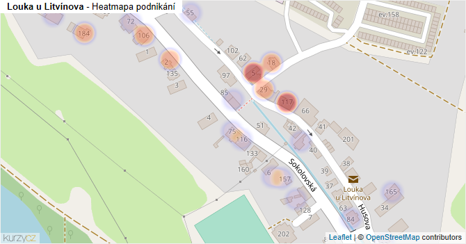 Louka u Litvínova - mapa podnikání