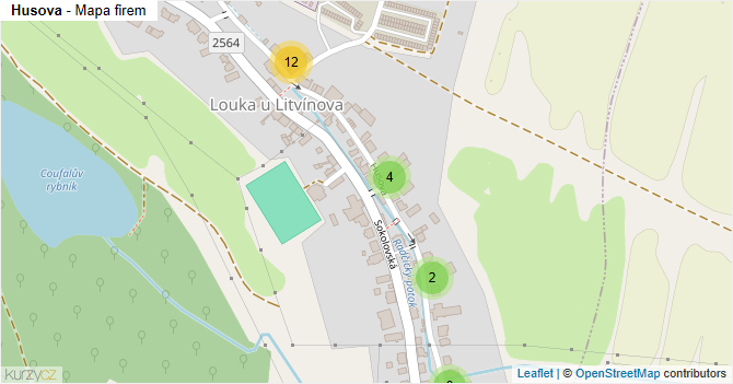 Husova - mapa firem
