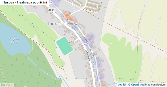 Husova - mapa podnikání