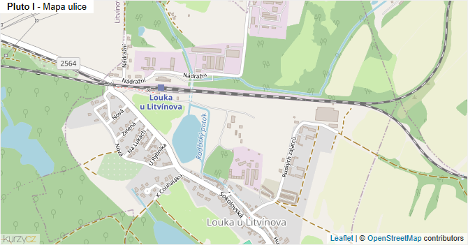 Pluto I - mapa ulice