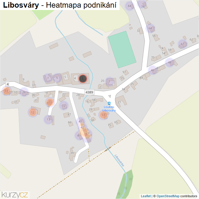 Mapa Libosváry - Firmy v části obce.