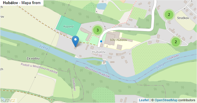 Hubálov - mapa firem
