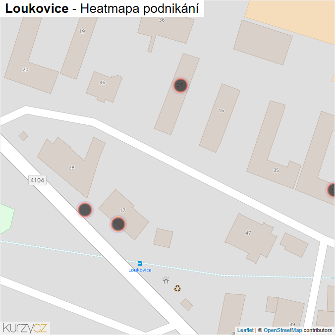Mapa Loukovice - Firmy v obci.