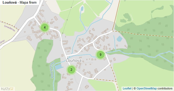 Louňová - mapa firem