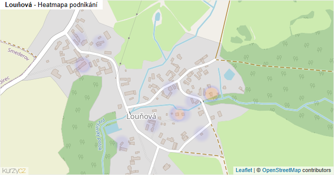 Louňová - mapa podnikání