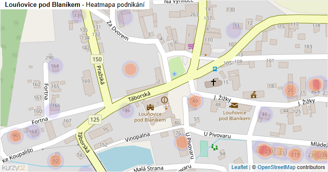Louňovice pod Blaníkem - mapa podnikání