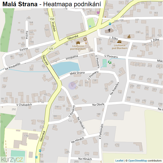 Mapa Malá Strana - Firmy v ulici.