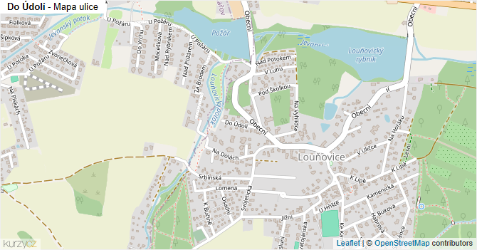Do Údolí - mapa ulice