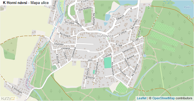 K Horní návsi - mapa ulice