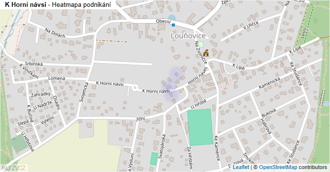 K Horní návsi - mapa podnikání