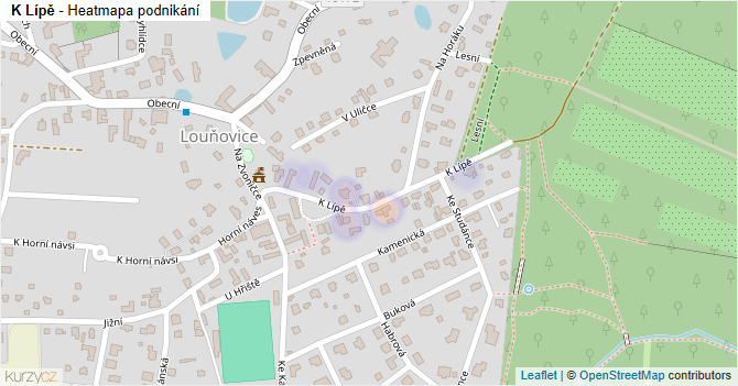 K Lípě - mapa podnikání