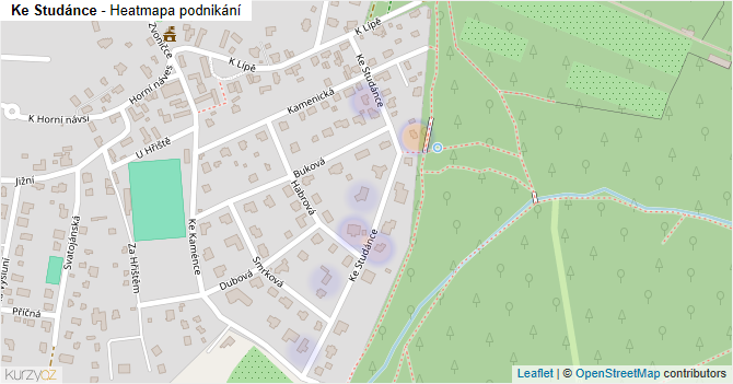 Ke Studánce - mapa podnikání