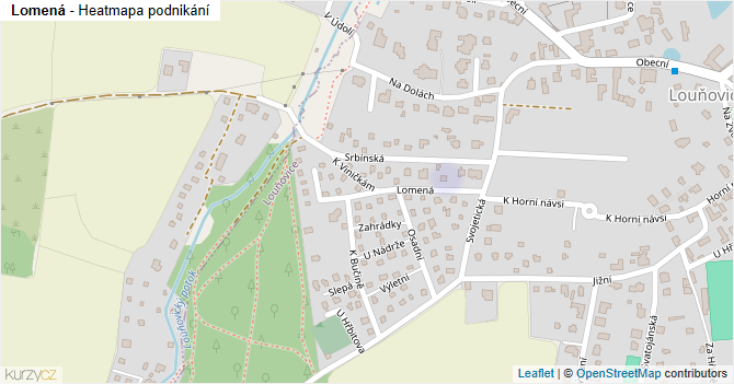 Lomená - mapa podnikání