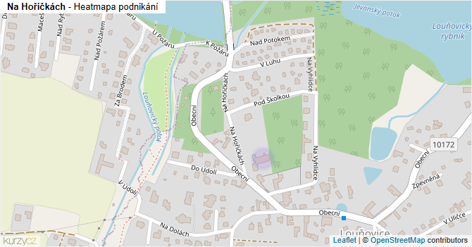 Na Hořičkách - mapa podnikání