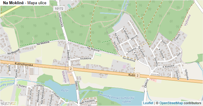Na Moklině - mapa ulice