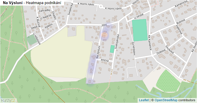 Na Výsluní - mapa podnikání