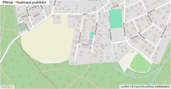 Příčná - mapa podnikání