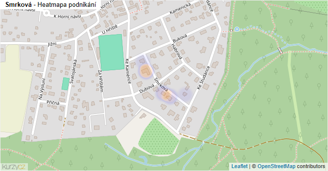 Smrková - mapa podnikání