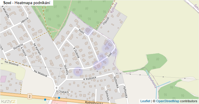 Soví - mapa podnikání