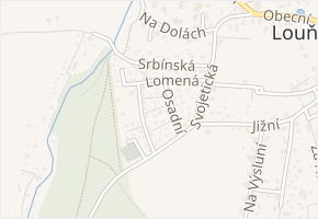 U Nádrže v obci Louňovice - mapa ulice