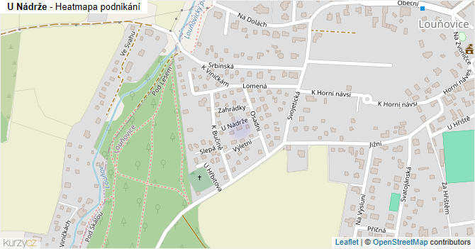 U Nádrže - mapa podnikání