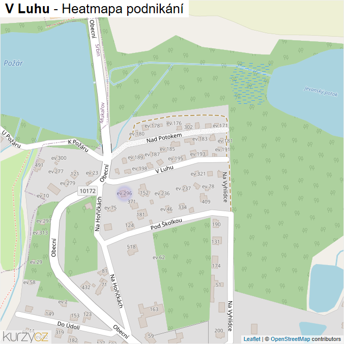 Mapa V Luhu - Firmy v ulici.