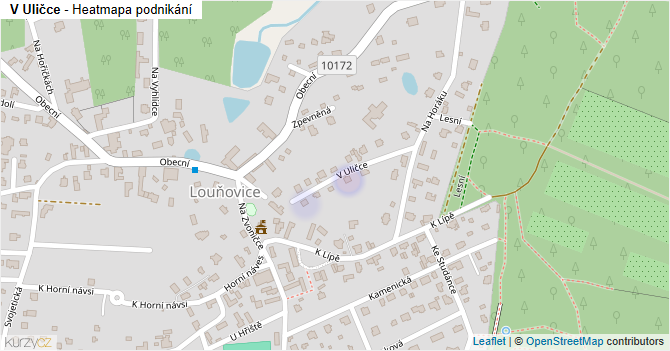 V Uličce - mapa podnikání