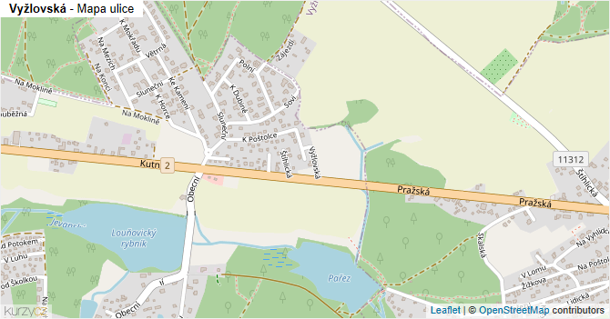 Vyžlovská - mapa ulice