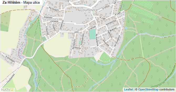 Za Hřištěm - mapa ulice