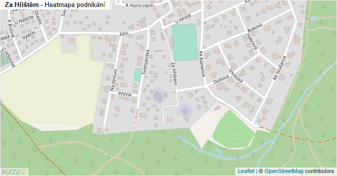 Za Hřištěm - mapa podnikání