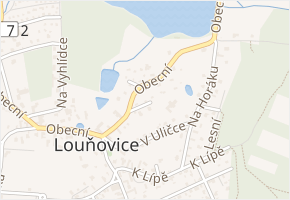Zpevněná v obci Louňovice - mapa ulice